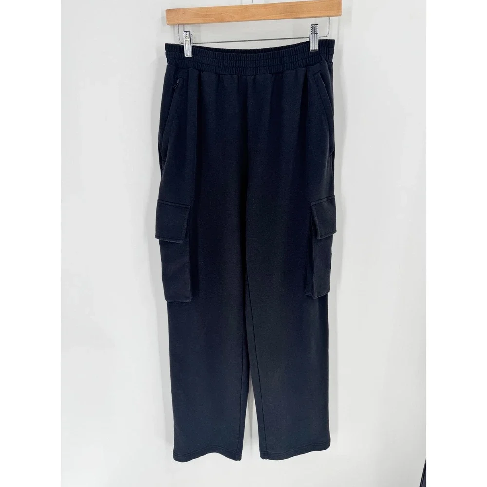 ALO Yoga Cargo Utility Pants Womens XS Black High Waist Soft Washed Pocket